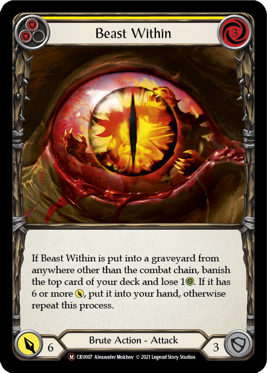 Beast Within (Rainbow Foil) [CRU007-RF] Unlimited Rainbow Foil | Devastation Store