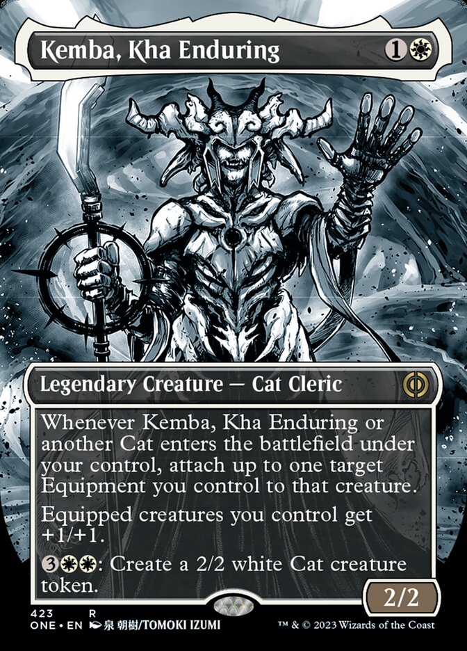 Kemba, Kha Enduring (Borderless Manga Step-and-Compleat Foil) [Phyrexia: All Will Be One] | Devastation Store