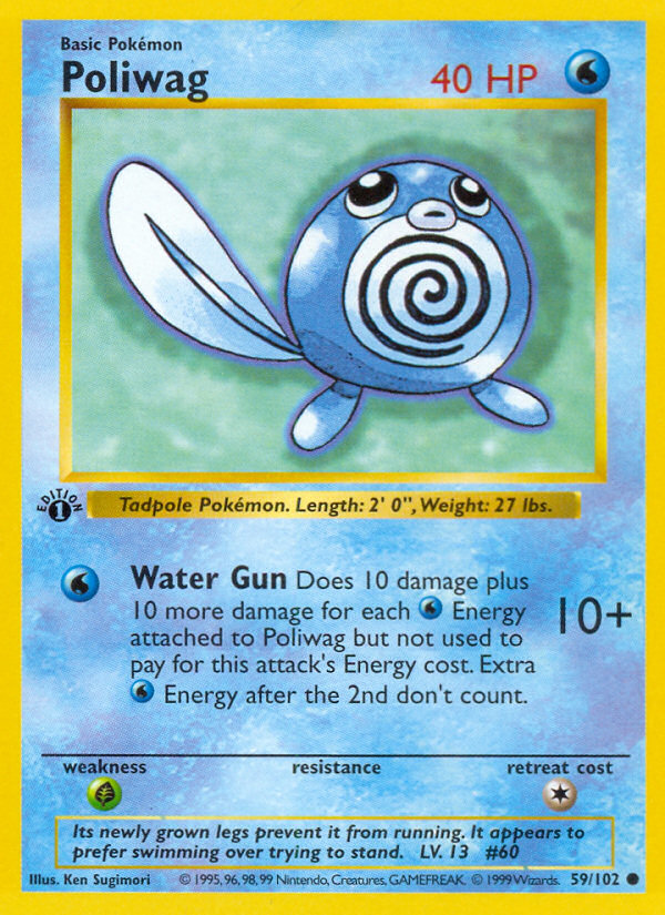 Poliwag (59/102) (Shadowless) [Base Set 1st Edition] | Devastation Store