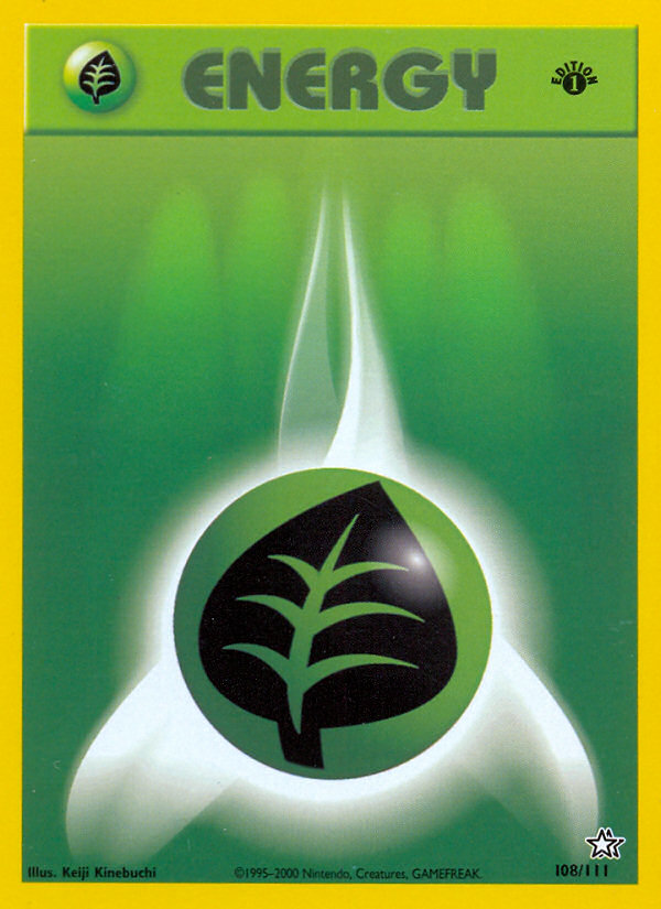 Grass Energy (108/111) [Neo Genesis 1st Edition] | Devastation Store