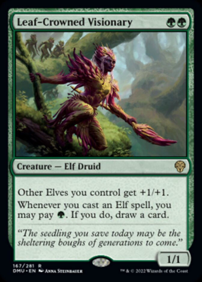 Leaf-Crowned Visionary [Dominaria United] | Devastation Store