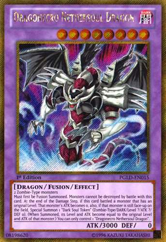 Dragonecro Nethersoul Dragon [PGLD-EN015] Gold Secret Rare | Devastation Store