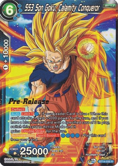 SS3 Son Goku, Calamity Conqueror (BT14-035) [Cross Spirits Prerelease Promos] | Devastation Store