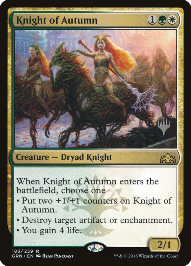 Knight of Autumn (Promo Pack) [Guilds of Ravnica Promos] | Devastation Store
