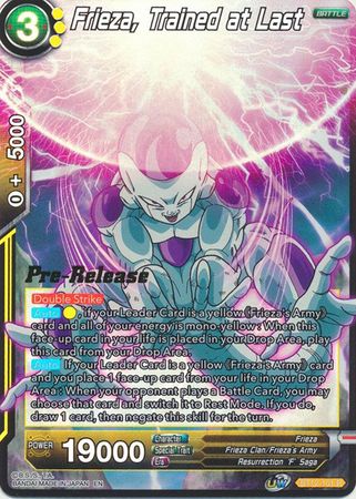 Frieza, Trained at Last (BT12-101) [Vicious Rejuvenation Prerelease Promos] | Devastation Store