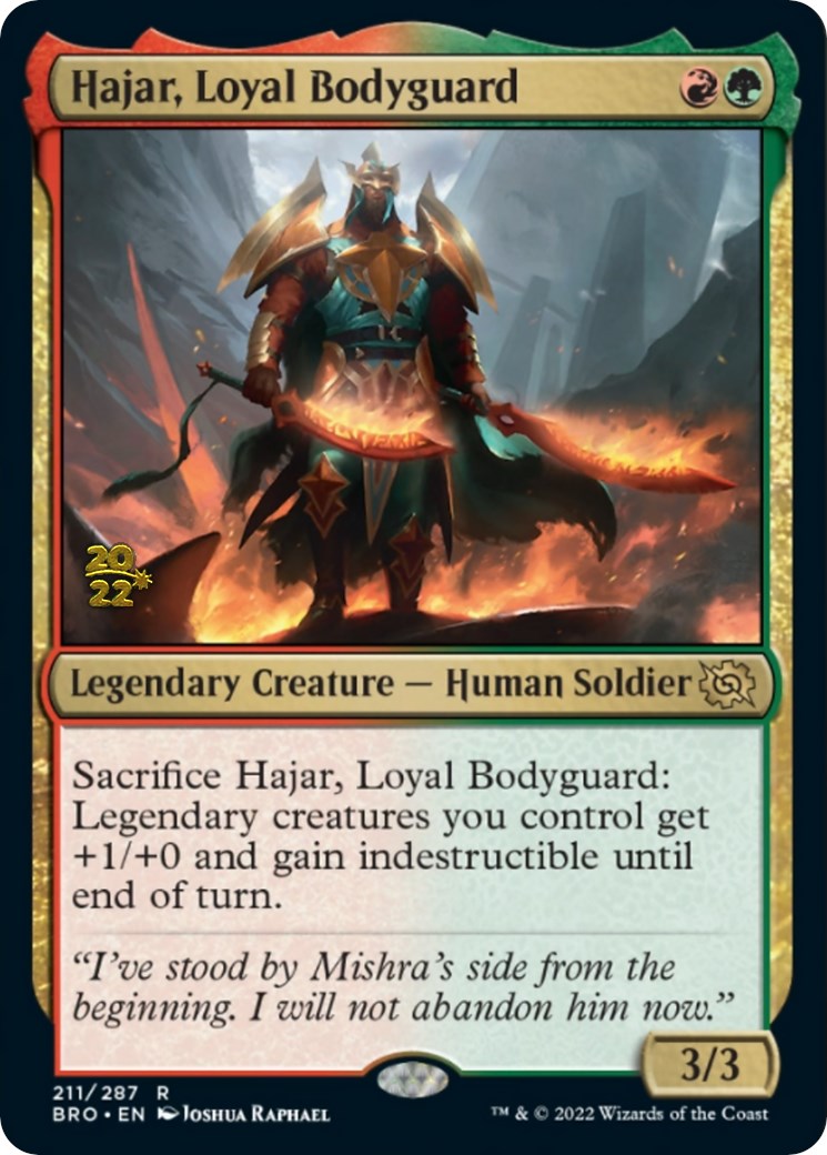 Hajar, Loyal Bodyguard [The Brothers' War Prerelease Promos] | Devastation Store