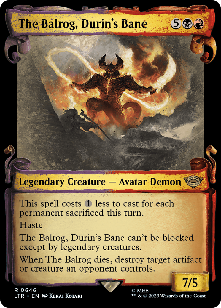 The Balrog, Durin's Bane [The Lord of the Rings: Tales of Middle-Earth Showcase Scrolls] | Devastation Store