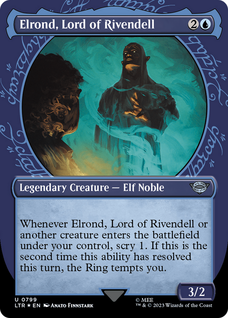 Elrond, Lord of Rivendell (Showcase) (Surge Foil) [The Lord of the Rings: Tales of Middle-Earth] | Devastation Store
