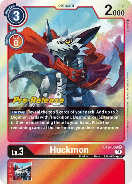 Huckmon [BT6-009] [Double Diamond Pre-Release Cards] | Devastation Store