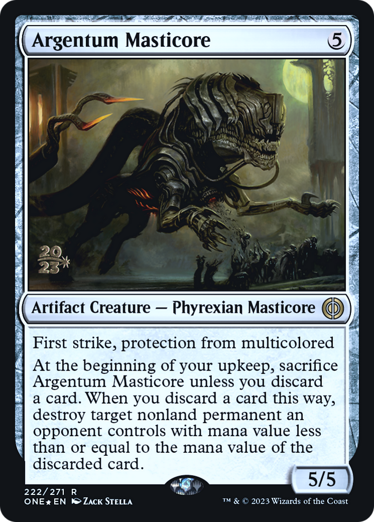 Argentum Masticore [Phyrexia: All Will Be One Prerelease Promos] | Devastation Store