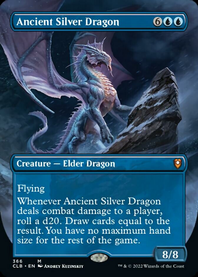 Ancient Silver Dragon (Borderless Alternate Art) [Commander Legends: Battle for Baldur's Gate] | Devastation Store