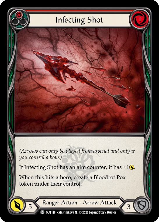 Infecting Shot (Red) [OUT118] (Outsiders)  Rainbow Foil | Devastation Store