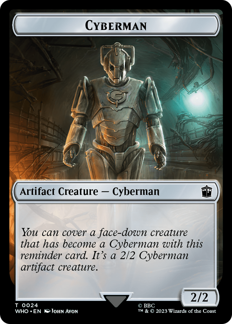 Mark of the Rani // Cyberman Double-Sided Token [Doctor Who Tokens] | Devastation Store