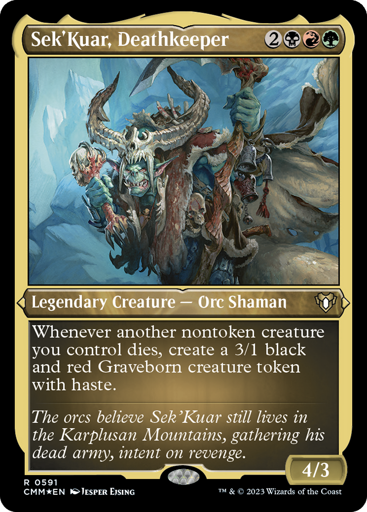 Sek'Kuar, Deathkeeper (Foil Etched) [Commander Masters] | Devastation Store
