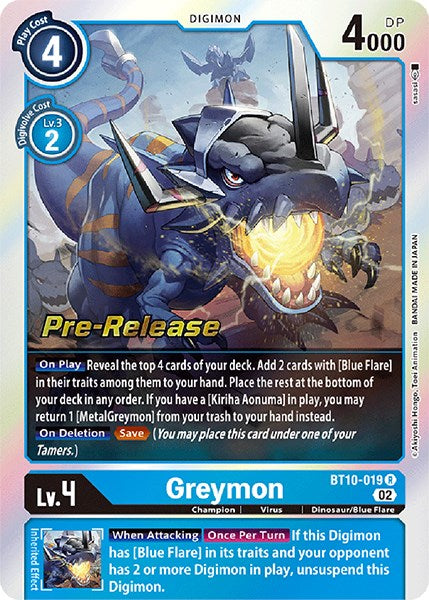 Greymon [BT10-019] [Xros Encounter Pre-Release Cards] | Devastation Store