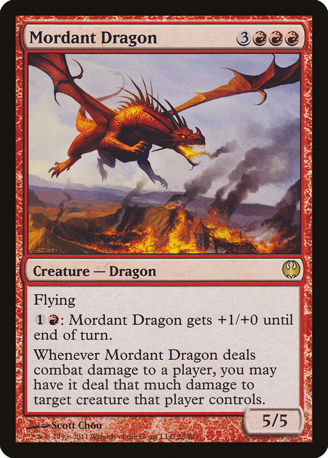 Mordant Dragon [Duel Decks: Knights vs. Dragons] | Devastation Store