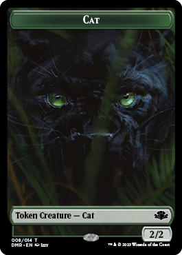 Elephant // Cat (008) Double-Sided Token [Dominaria Remastered Tokens] | Devastation Store