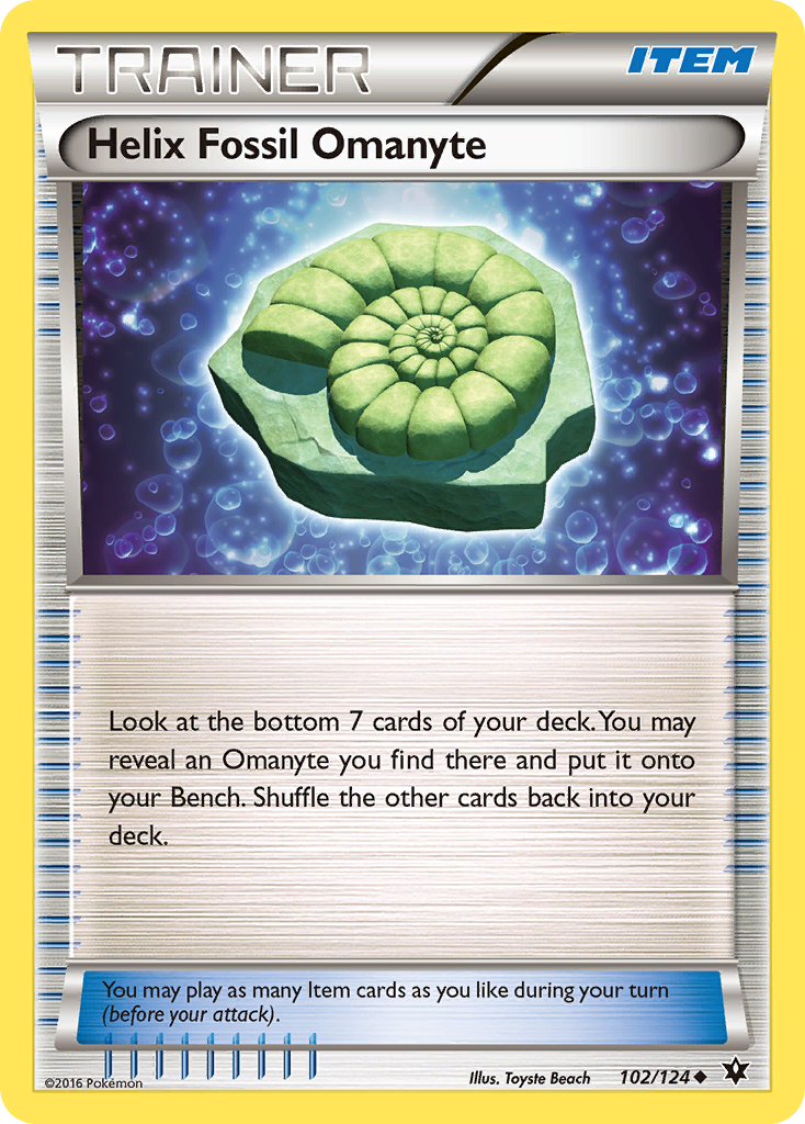 Helix Fossil Omanyte (102/124) [XY: Fates Collide] | Devastation Store