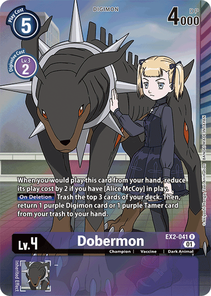 Dobermon [EX2-041] (Alternate Art) [Digital Hazard] | Devastation Store