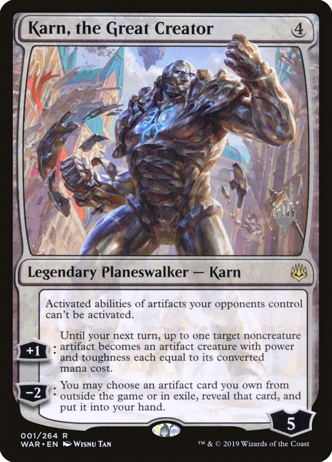 Karn, the Great Creator (Promo Pack) [War of the Spark Promos] | Devastation Store