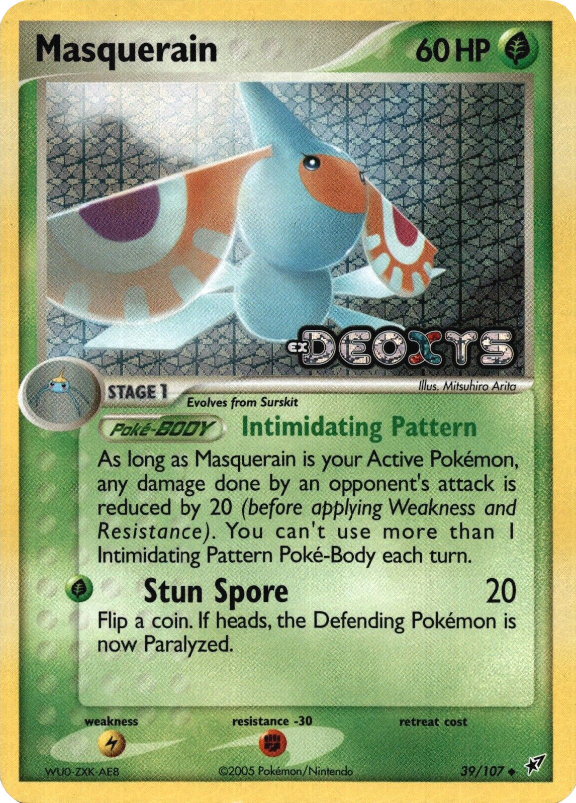 Masquerain (39/107) (Stamped) [EX: Deoxys] | Devastation Store