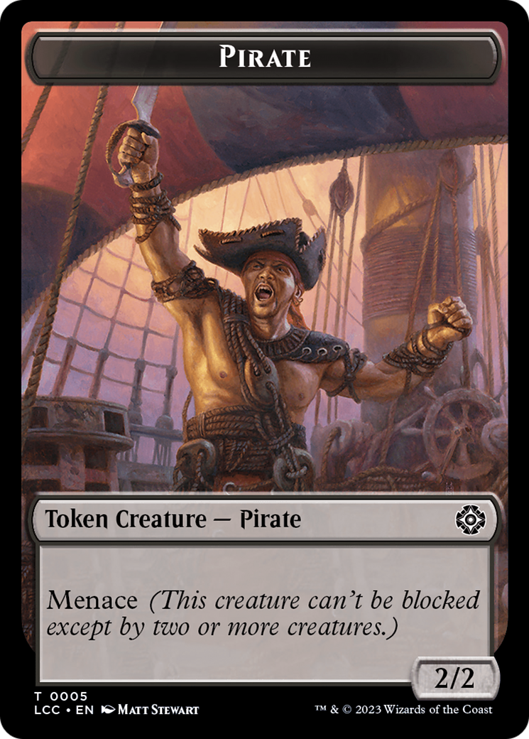 The Monarch // Pirate Double-Sided Token [The Lost Caverns of Ixalan Commander Tokens] | Devastation Store