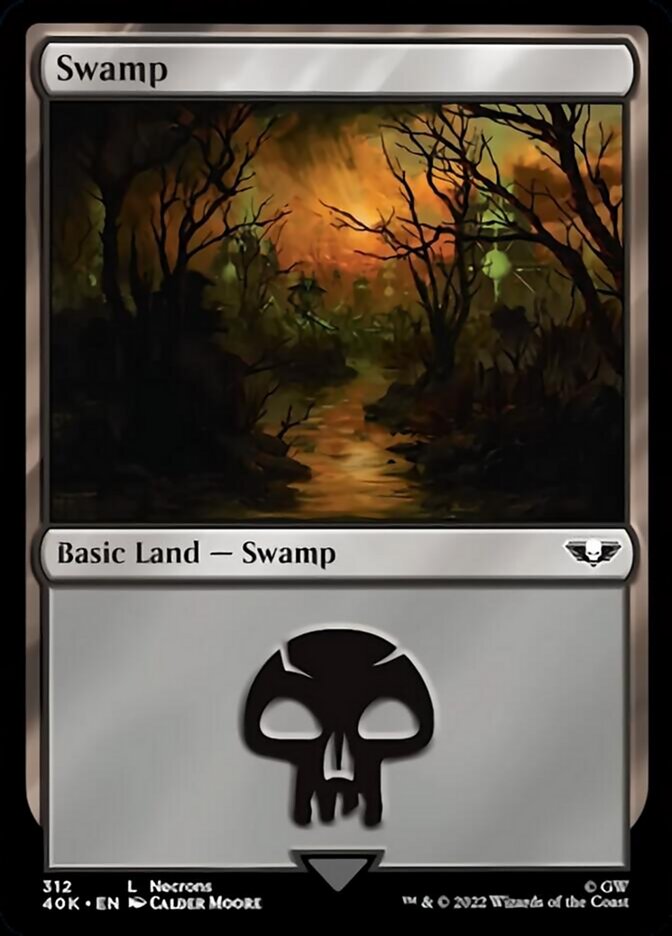 Swamp (312) (Surge Foil) [Universes Beyond: Warhammer 40,000] | Devastation Store