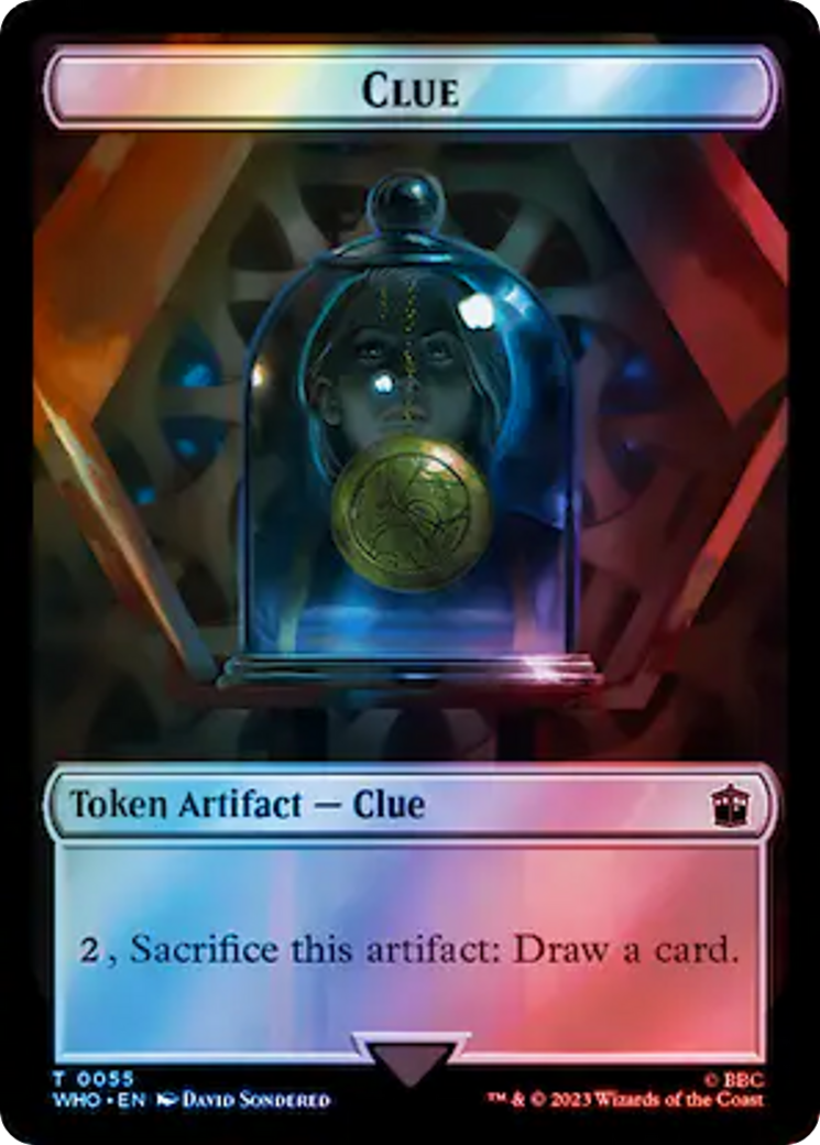 Copy // Clue (0055) Double-Sided Token (Surge Foil) [Doctor Who Tokens] | Devastation Store