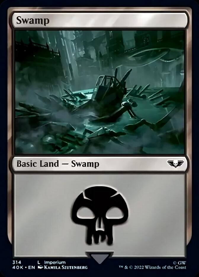 Swamp (314) (Surge Foil) [Universes Beyond: Warhammer 40,000] | Devastation Store