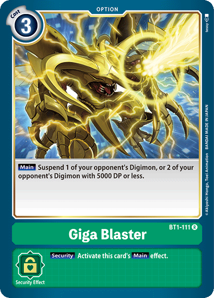 Giga Blaster [BT1-111] [Release Special Booster Ver.1.0] | Devastation Store