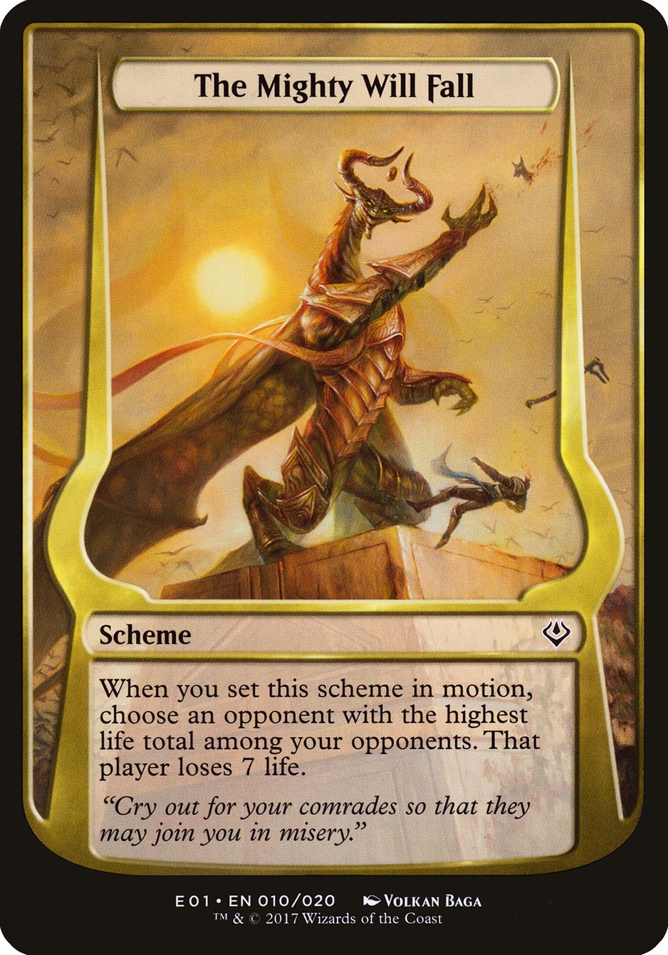 The Mighty Will Fall (Schemes) [Archenemy: Nicol Bolas Schemes] - Devastation Store | Devastation Store