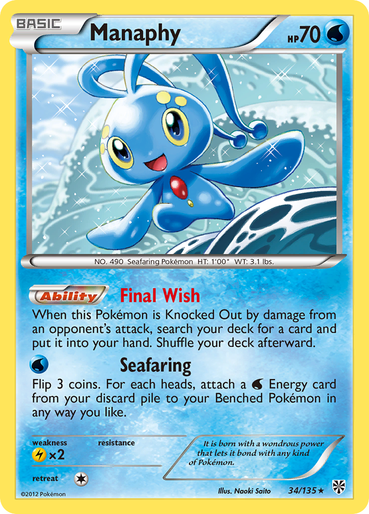 Manaphy (34/135) [Black & White: Plasma Storm] | Devastation Store