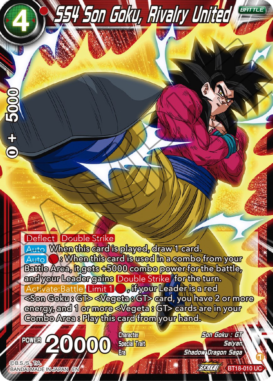 SS4 Son Goku, Rivalry United (BT18-010) [Dawn of the Z-Legends] | Devastation Store