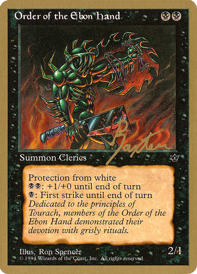 Order of the Ebon Hand (Spencer) (George Baxter) [Pro Tour Collector Set] | Devastation Store