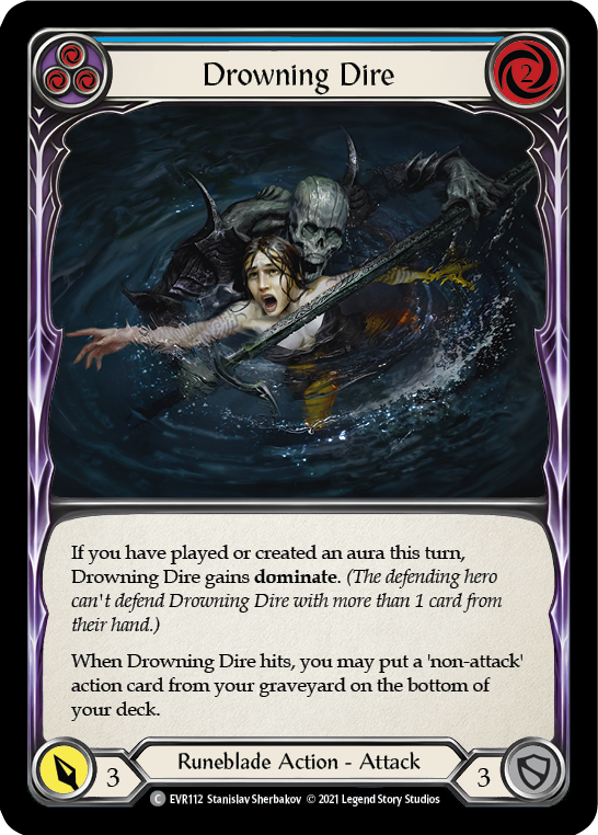 Drowning Dire (Blue) [EVR112] (Everfest)  1st Edition Rainbow Foil | Devastation Store