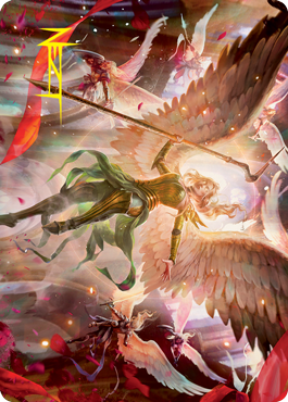 Sigarda's Summons Art Card (Gold-Stamped Signature) [Innistrad: Crimson Vow Art Series] | Devastation Store