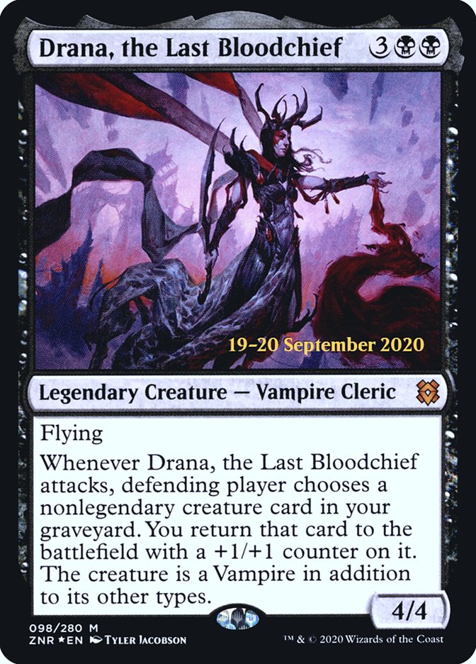 Drana, the Last Bloodchief [Zendikar Rising Prerelease Promos] | Devastation Store