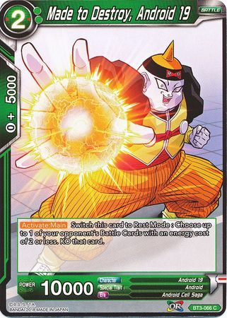 Made to Destroy, Android 19 [BT3-066] | Devastation Store
