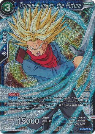 Trunks, Link to the Future (Foil) (EX01-03) [Mighty Heroes] | Devastation Store