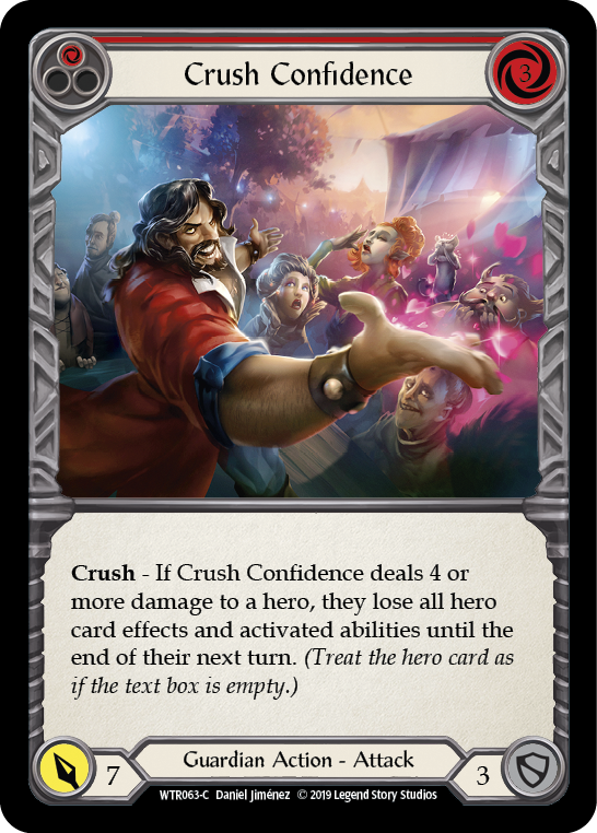 Crush Confidence (Red) [WTR063-C] Alpha Print Rainbow Foil - Devastation Store | Devastation Store