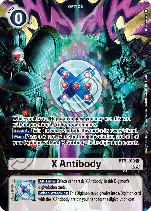 X Antibody [BT9-109] (Alternate Art) [Starter Deck: Beelzemon Advanced Deck Set] | Devastation Store