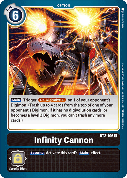Infinity Cannon [BT2-106] [Release Special Booster Ver.1.0] | Devastation Store
