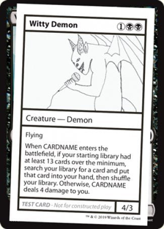 Witty Demon (2021 Edition) [Mystery Booster Playtest Cards] | Devastation Store