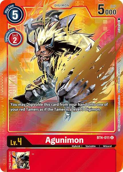 Agunimon [BT4-011] (Alternate Art) [Great Legend] | Devastation Store
