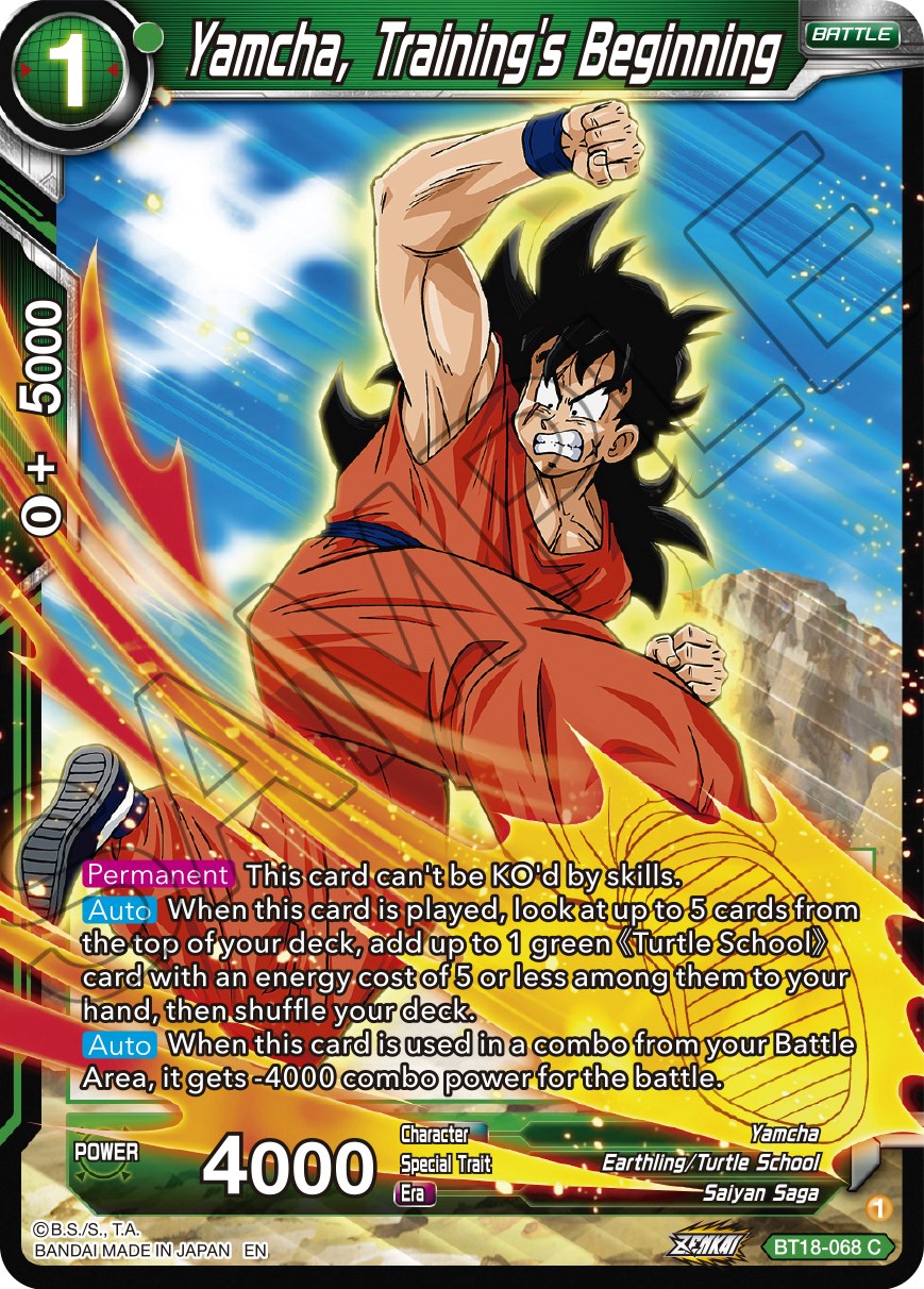 Yamcha, Training's Beginning (BT18-068) [Dawn of the Z-Legends] | Devastation Store