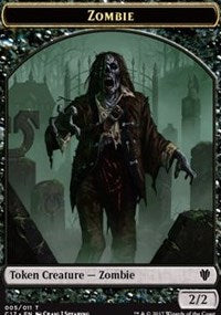Zombie (005) // Gold (010) Double-sided Token [Commander 2017 Tokens] | Devastation Store