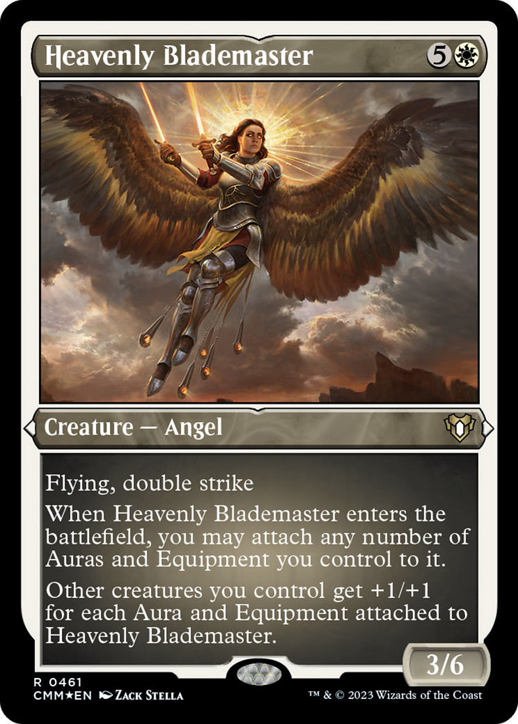 Heavenly Blademaster (Foil Etched) [Commander Masters] | Devastation Store