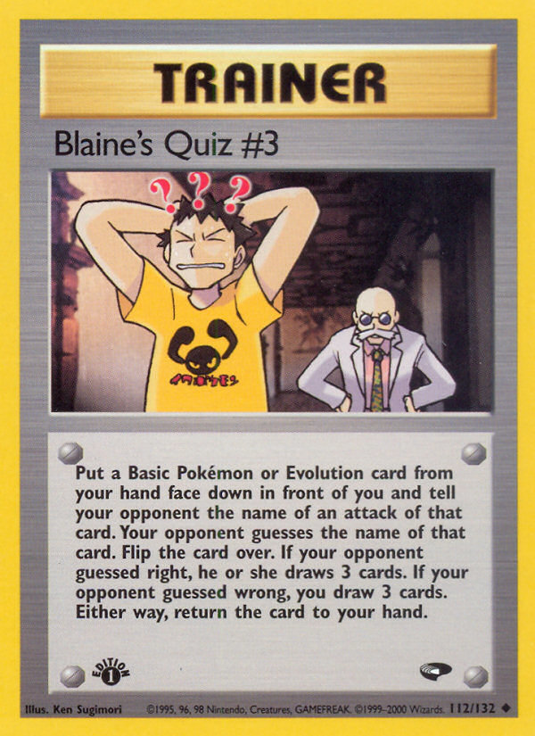 Blaine's Quiz #3 (112/132) [Gym Challenge 1st Edition] | Devastation Store