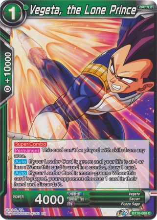 Vegeta, the Lone Prince (BT10-068) [Rise of the Unison Warrior 2nd Edition] | Devastation Store