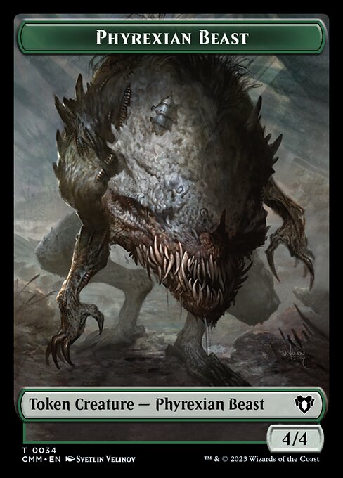 Thopter // Phyrexian Beast Double-Sided Token [Commander Masters Tokens] | Devastation Store